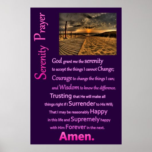 Serenity Prayer BoardWay Poster (Voorkant)
