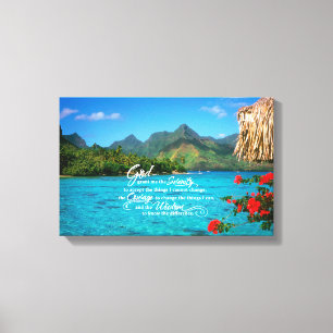 Serenity Prayer & Bora Bora Canvas Afdruk