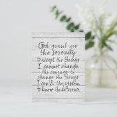 Serenity Prayer - Bounce Calligraphy Script Modern Briefkaart (Staand voorkant)