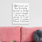 Serenity Prayer - Bounce Calligraphy Script Modern Canvas Afdruk (Insitu (Woonkamer))