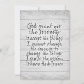 Serenity Prayer - Bounce Calligraphy Script Modern Feestdagenkaart (Voorkant)