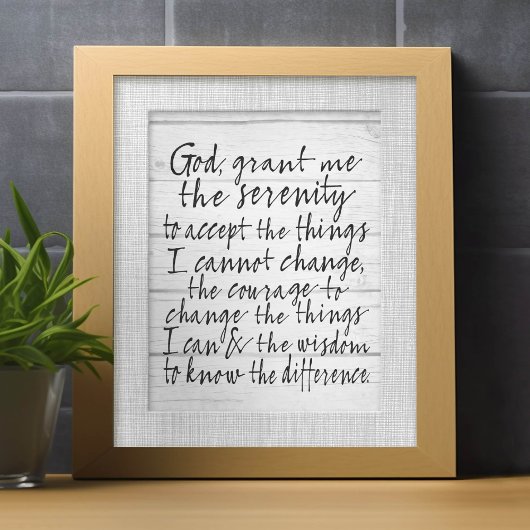 Serenity Prayer - Bounce Calligraphy Script Modern Feestdagenkaart