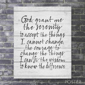 Serenity Prayer - Bounce Calligraphy Script Modern Feestdagenkaart