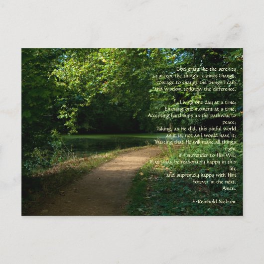 Serenity Prayer Briefkaart (Voorkant)