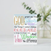 Serenity Prayer Briefkaart (Staand voorkant)