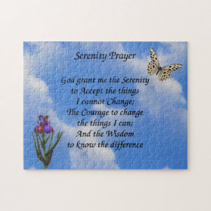 Serenity Prayer Butterfly Flower Inspirerend Legpuzzel