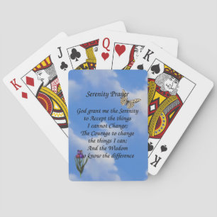 Serenity Prayer Butterfly Flower Inspirerend Pokerkaarten