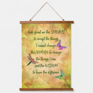 Serenity Prayer Butterfly Inspirerend Hangend Wandkleed