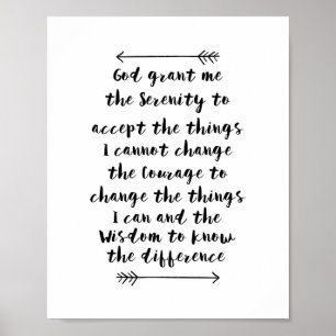 Serenity Prayer Calligraphy Print