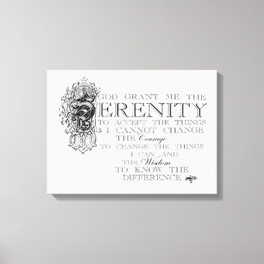 Serenity Prayer Canvas Afdruk (Voorkant)