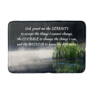 Serenity Prayer Cattails in een mist-Inspirerend Badmat