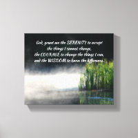 Serenity Prayer Cattails in een mist-Inspirerend