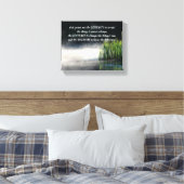 Serenity Prayer Cattails in een mist-Inspirerend Canvas Afdruk (Insitu (Slaapkamer))