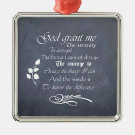 Serenity Prayer Chalkboard Gifts Metalen Ornament