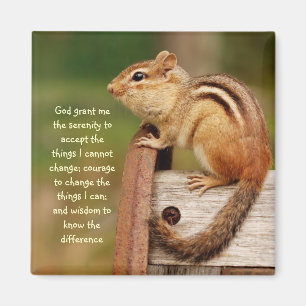 Serenity Prayer Chipmunk Magnet Magneet