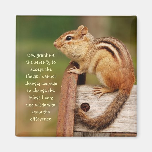 Serenity Prayer Chipmunk Magnet Magneet (Voorkant)