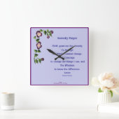Serenity Prayer Clock Vierkante Klok (Huis)