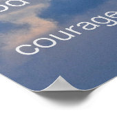 Serenity Prayer - Clouds in Sky met Sun Rays Poster (Hoek)