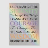 Serenity Prayer Colorful Rainbow (Voorkant)