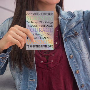 Serenity Prayer Colorful Rainbow