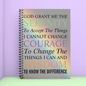 Serenity Prayer Colorful Rainbow Planner