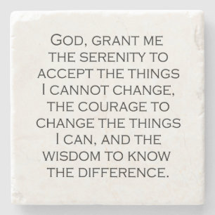 Serenity Prayer Copperplate Gothic Light Font Stenen Onderzetter