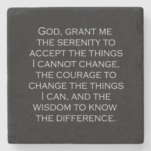 Serenity Prayer Copperplate Gotische Vakantie Stenen Onderzetter