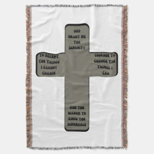 Serenity Prayer Cross Quote Deken