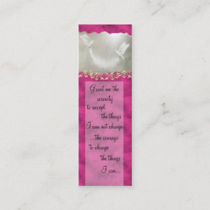 Serenity Prayer Doves Visitekaartje~ Pink Mini Visitekaartje