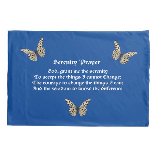 Serenity Prayer en Butterfly Kussensloop (Achterkant)