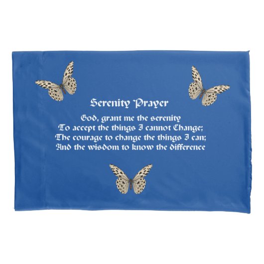 Serenity Prayer en Butterfly Kussensloop (Voorkant)