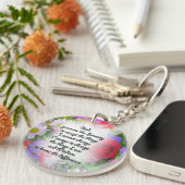 Serenity Prayer Floral Sleutelhanger (Voorkant Rechts)