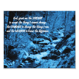 Serenity Prayer Flowing Brook Inspirerend 8x10 Foto Afdruk