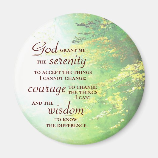 Serenity Prayer, Forest Magneet (Voorkant)