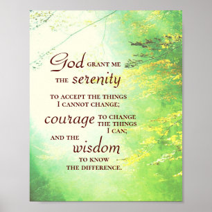 Serenity Prayer, Forest Poster