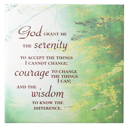 Serenity Prayer, Forest Tegeltje (Voorkant)