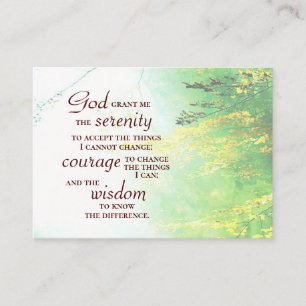 Serenity Prayer, Forest Visitekaartje