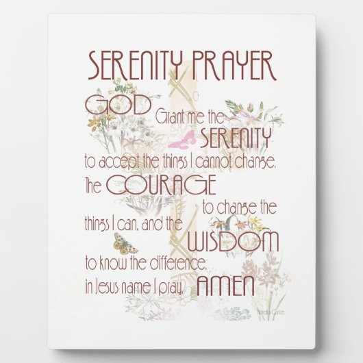 Serenity Prayer Fotoplaat (Voorkant)