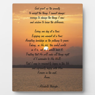 Serenity Prayer Fotoplaat