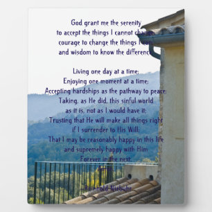 Serenity Prayer Fotoplaat
