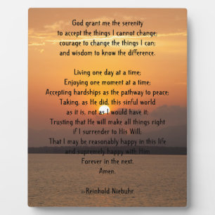 Serenity Prayer Fotoplaat