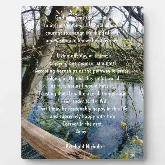 Serenity Prayer Fotoplaat (Voorkant)