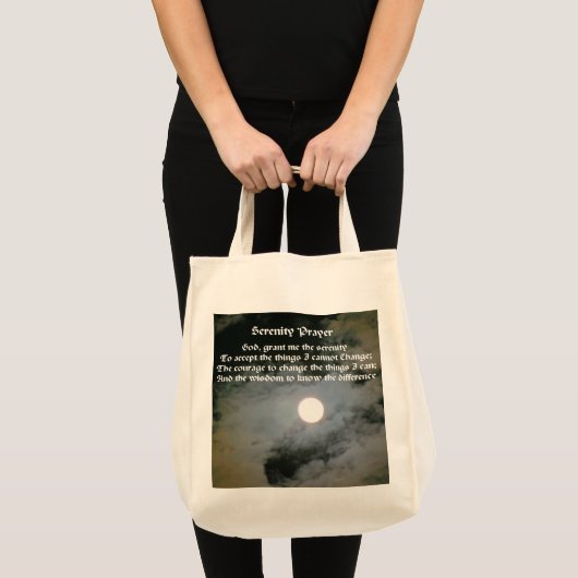Serenity Prayer Full Moon Inspirerend Canvas tas (Voorkant (product))