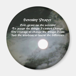 Serenity Prayer Full Moon Inspirerend Magnet Magneet