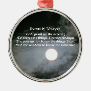 Serenity Prayer Full Moon Inspirerend Ornament