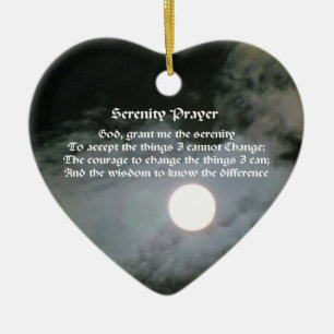 Serenity Prayer Full Moon Inspirerend Ornament
