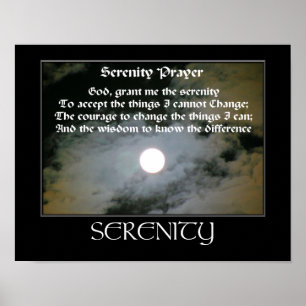 Serenity Prayer Full Moon Inspirerend Poster