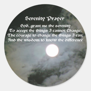 Serenity Prayer Full Moon Inspirerend Sticker