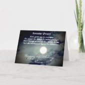 Serenity Prayer Full Moon Personalized Birthday Kaart (Voorkant)