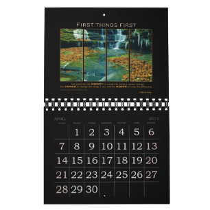 Serenity Prayer God Grant Quote Slogan Recovery Kalender